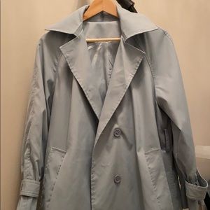 ice blue brand new trench coat